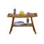 EcoDecors Satori - Banc de douche en teck, banc de douche en teck, banc de salle de bain en teck, banc de douche en bois de teck, brun bois-96747923