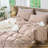 MooMee Gingham Duvet Cover Set 100% Washed Cotton Linen Like Lightweight-115836939-126592303