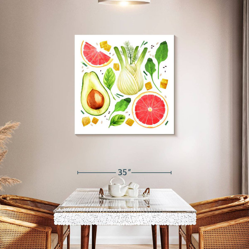 Yarlin Vegetables And Fruits, 36'' H x 36'' W