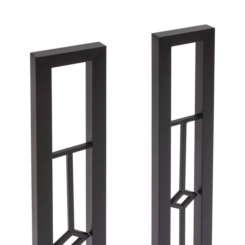 Rampes d'escalier décoratives en forme de U 35,43 po, Noir
