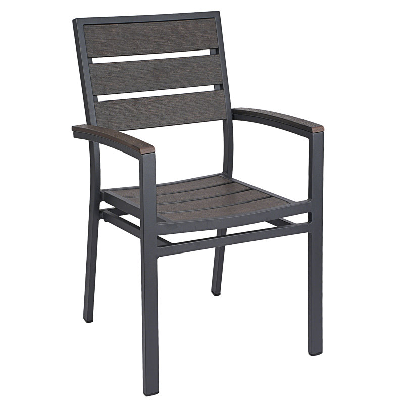 Chaise de salle à manger en aluminium H & D Barnwood