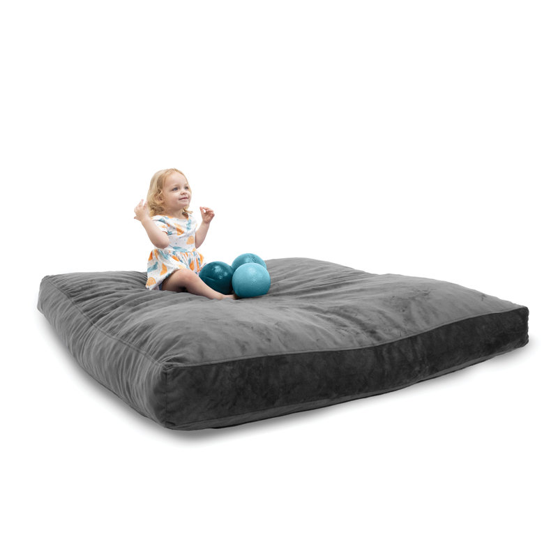 CordaRoy's Sensory Foam Crash Pad, Gray Plush Fur