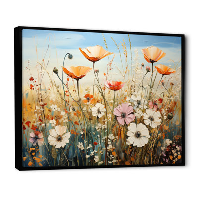 Fleurs sauvages, symphonie florale sur toile
