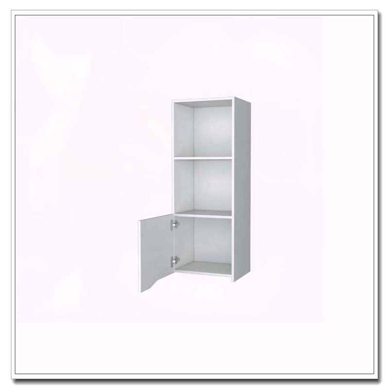 White Wall Cabinet With One Door, White