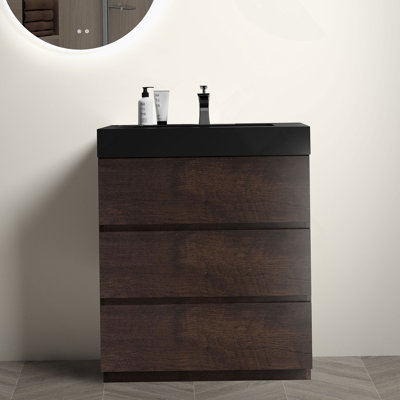 Bathroom Vanity With Sink, Large Storage Freestanding Bathroom Vanity