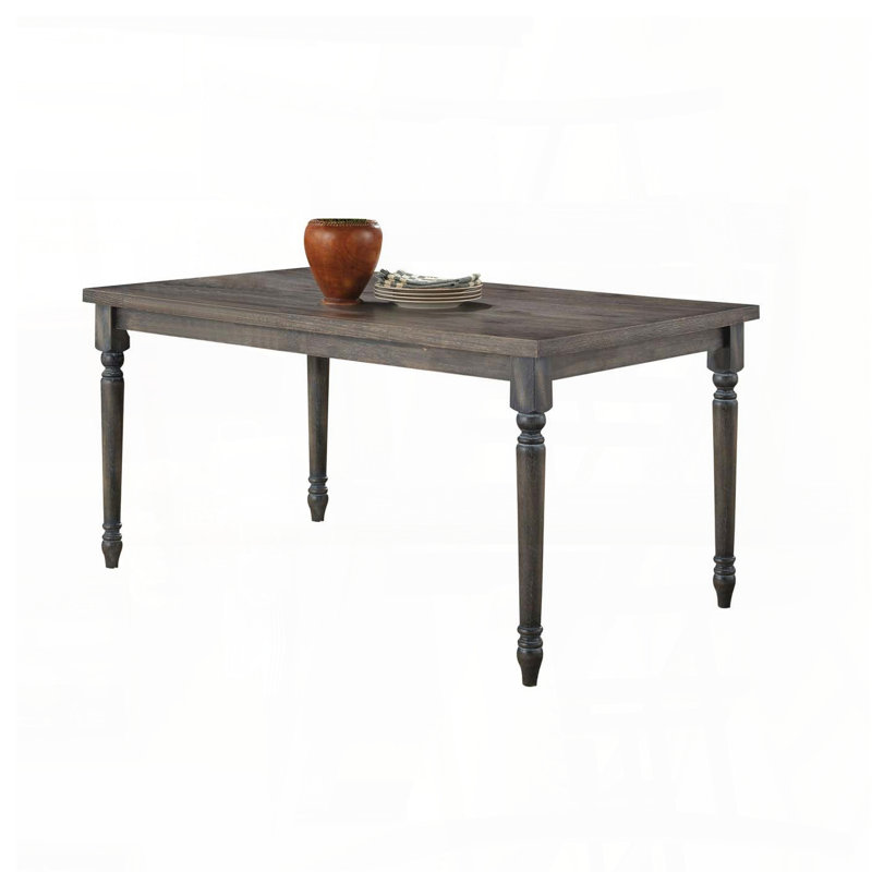 Weathered Grey Dining Table with Turned Legs – Rectangular