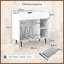 Manufactured Wood,Metal 79cm H Media Shelves-1416393789