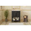 Meuble-lavabo de luxe moderne 24 po avec lavabo en céramique, armoire de salle de bain avec tablette ouverte et rangement fermé-126234094