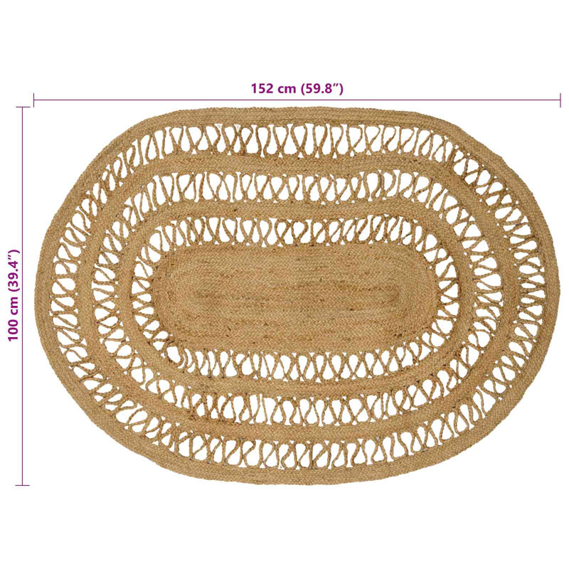 Area Rug, Oval 100cm x 152cm