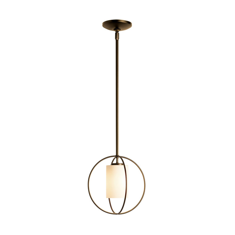 Interlude 1 - Light Unique/Statement Globe Pendant, Seeded Clear, Bronze