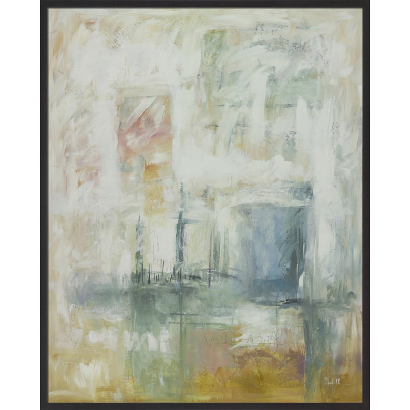 Rain is Gone - Peinture sur toile, Cadre Carmel noir