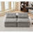 Modern Chenille Modular Sectional Sofa with Neck & Lumbar Pillows-1247353290