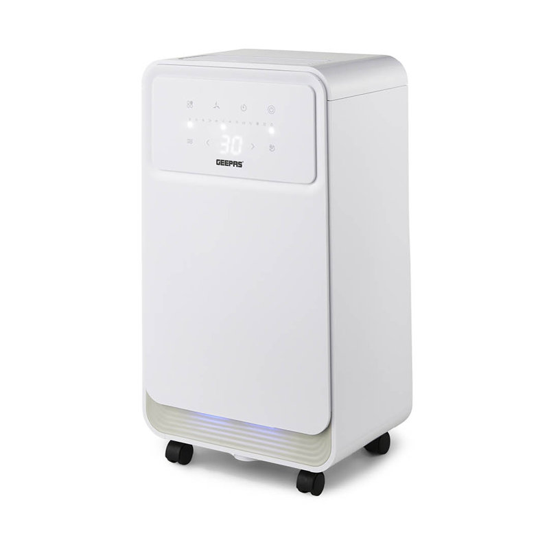 GEEPAS 12L/Day Dehumidifier, 24H Timer, Sleep Mode, 2L Water Tank & Continuous Drainage