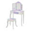 Teamson Kids  Starry 2-pc Sky Print Wooden Vanity Set with Matching Stool for Accessories
