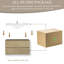Meuble-lavabo flottant avec lavabo, armoire de rangement murale, plateau à surface solide, tiroirs à fermeture en douceur pour une utilisation organisée dans la salle de bain-561068822