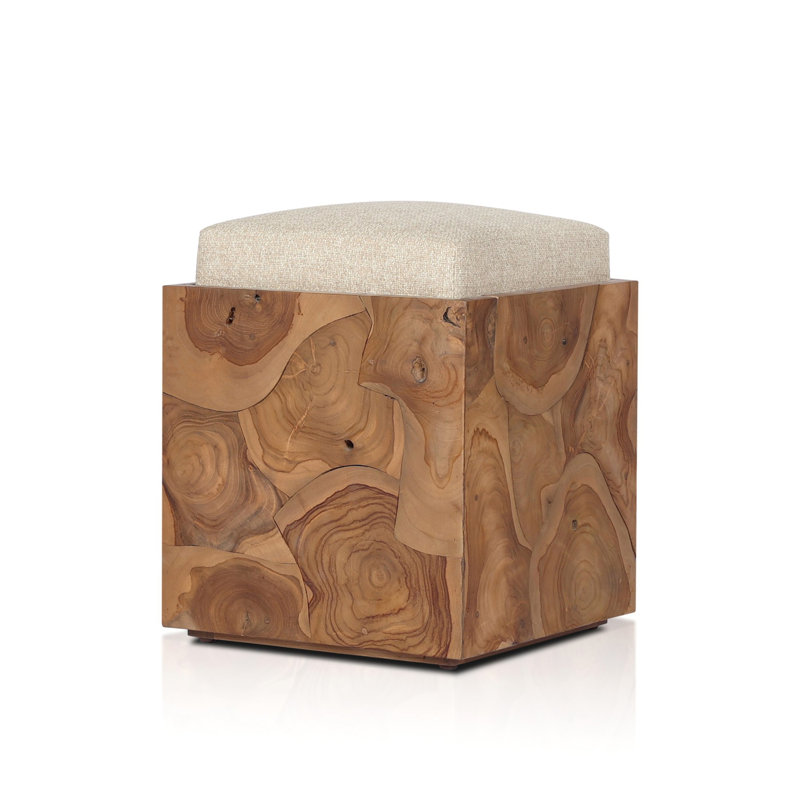 Tomlin Outdoor Teak Standard Ottoman