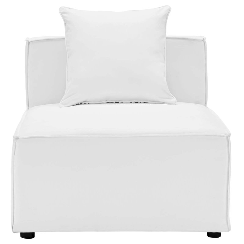 Fauteuil modulaire rembourré Saybrook, Sunbrella® blanc