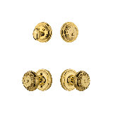 Nostalgic Warehouse Classic Rosette Entry Set with Meadows Knob