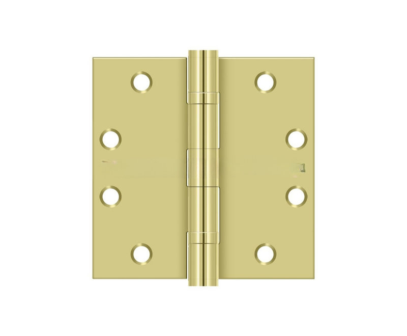 102'' x 102'' Steel Butt Bearing Hinge, Polished Brass