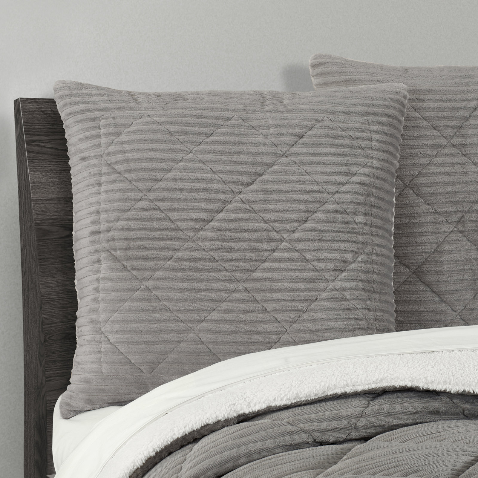 Everett Cotton Shams, Light Gray