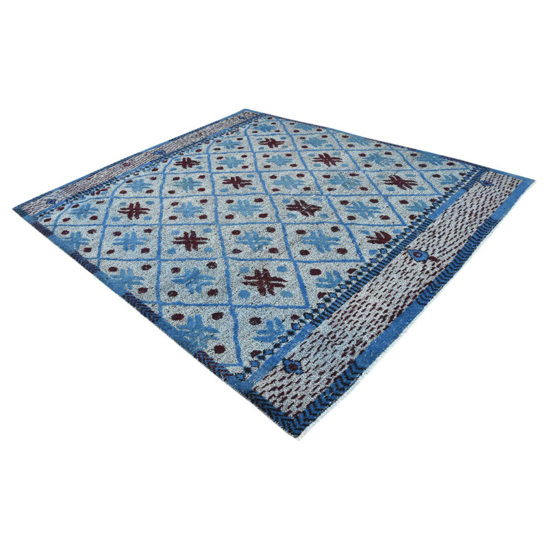 Tapis bleu 8 x 10 Philip