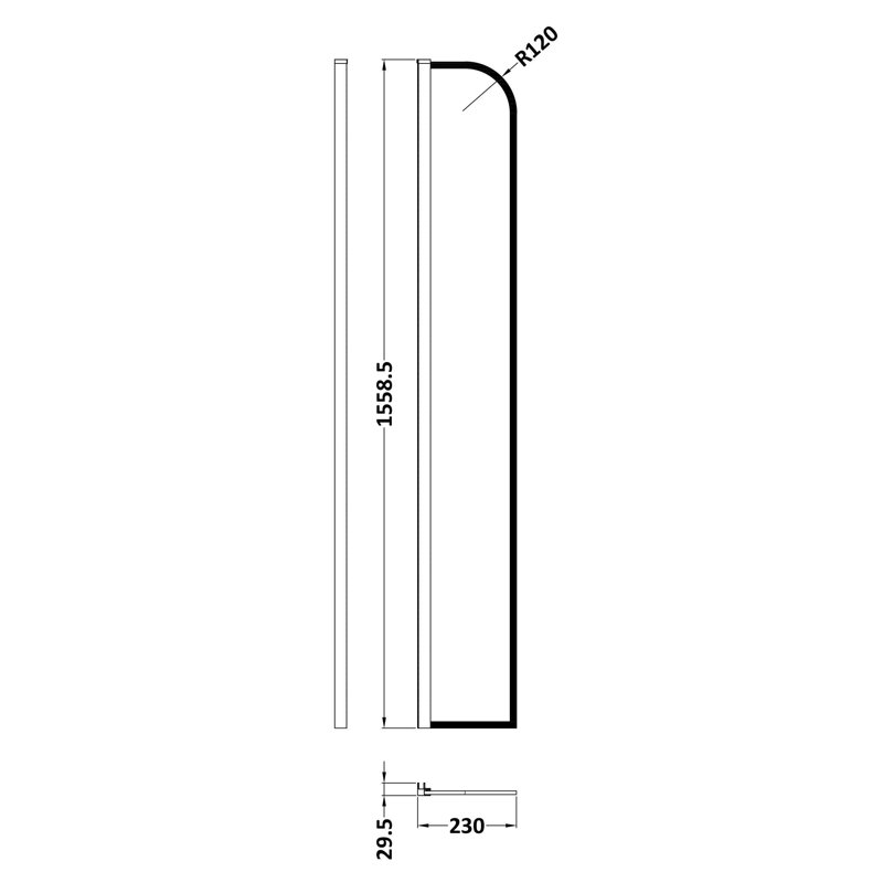 30 mm W Walk In Framed Wet Room Glass Screens