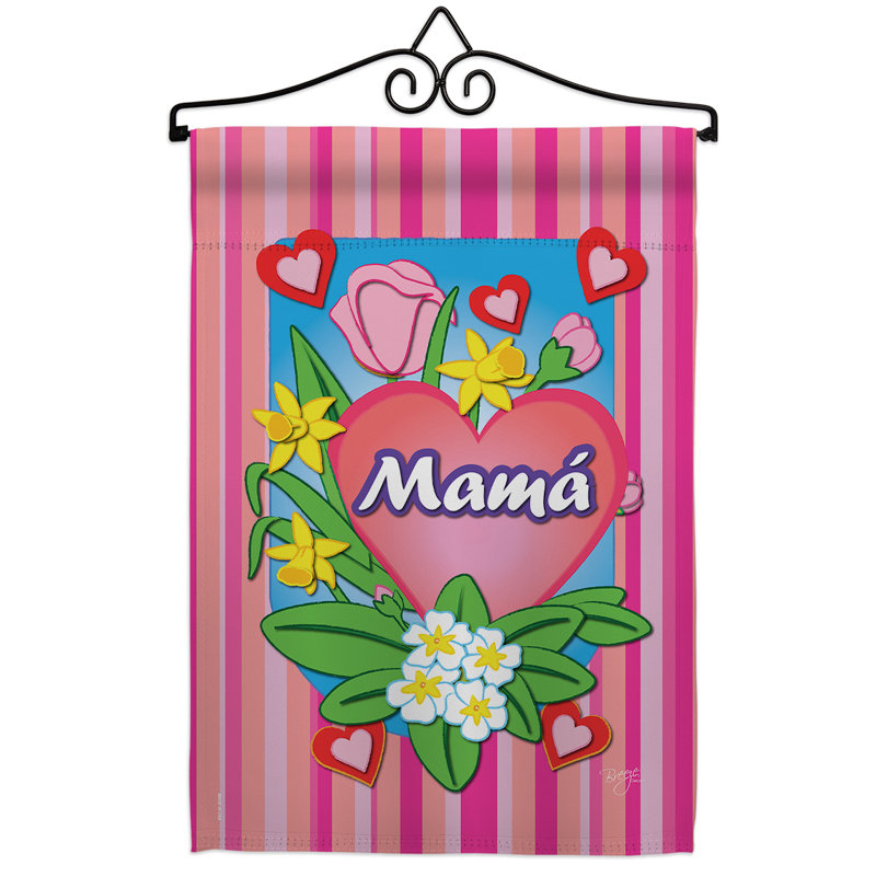 Double Sided 18.5'' H x 13'' W Polyester Mother's Day Flag Set