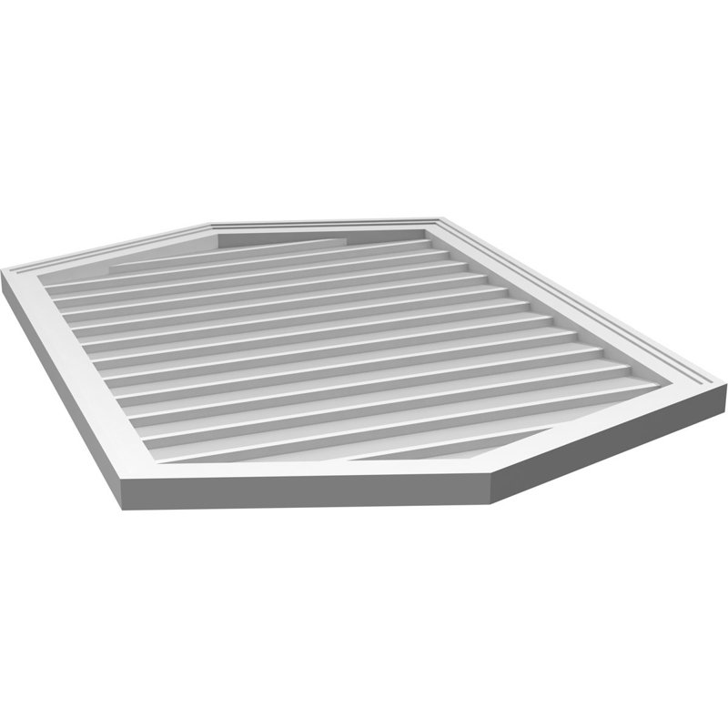 Ventilé vertical à pignon vertical 4/12 po, H 42 po x l 30 po x P 1,5 po