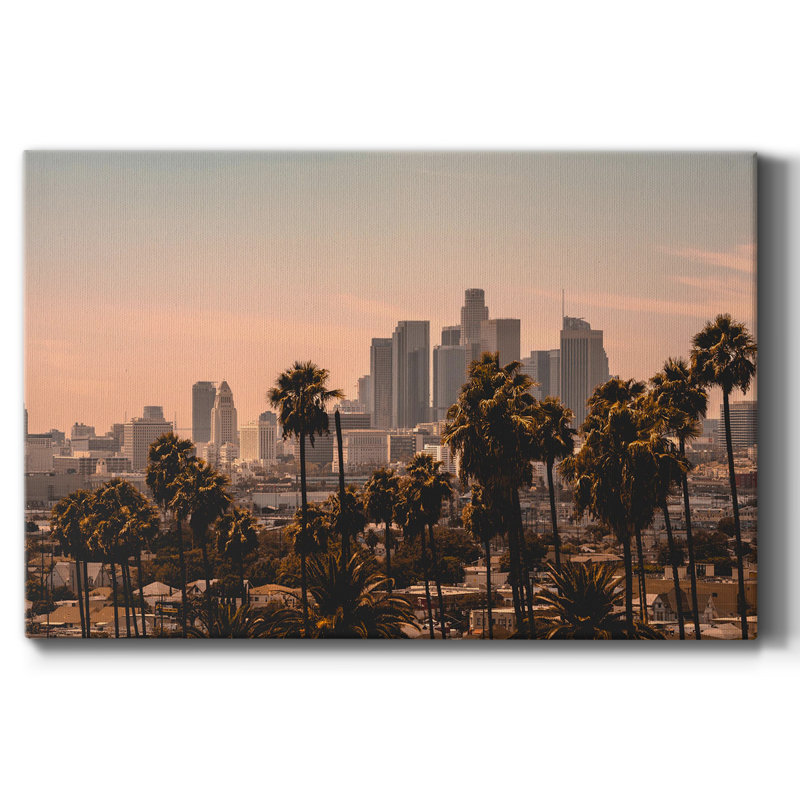 21_Downtown Los Angeles, toile tendue avec châssis de qualité supérieure - prête à être accrochée