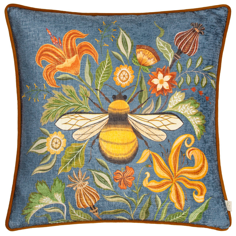 Hawthorn Square Cushion, Blue
