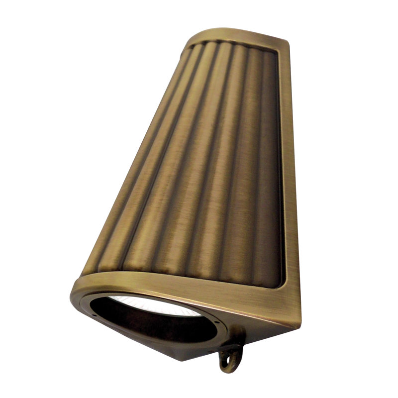 Folmaree Solid Brass Flush Mounted Sconce, Antique Brass