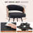 Counter Stool With Curved Backrest And Metal Frame-2111347922