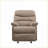 Recliners Tan Brown Motion Recliner with Pillow Top Armrests &amp; Memory Foam | Microfiber Fabric | Metal Frame-401350051