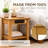 SOLID WOOD END-TABLE/NIGHTSTAND  WITH CHARGING STATION, TWO POWER OUTLETS & USB TYPE-A, TYPE-C CHARGING PORTS-482718086