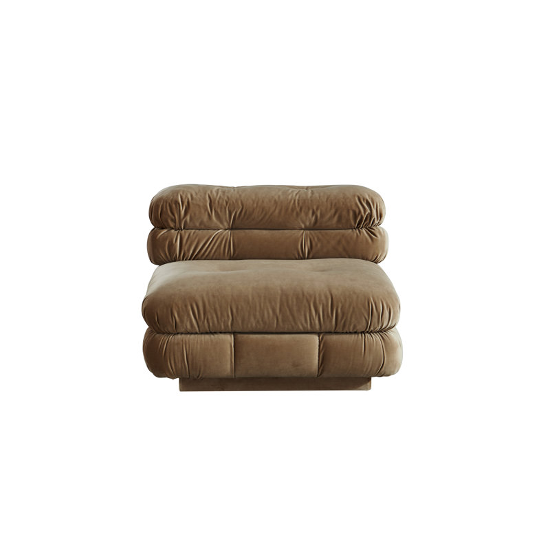 Chaise Lowell, Velours brun