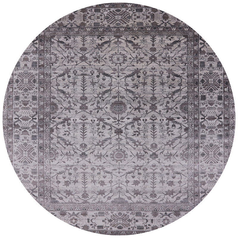 Tapis oriental gris Ceasar, Rond 6 pi