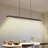 39-Inch Streamline Wooden Led Pendant Light With Remote Control, Adjustable Hanging Light For Dining Room, Kitchen, Living Room – Contemporary Walnut Wood Finish
