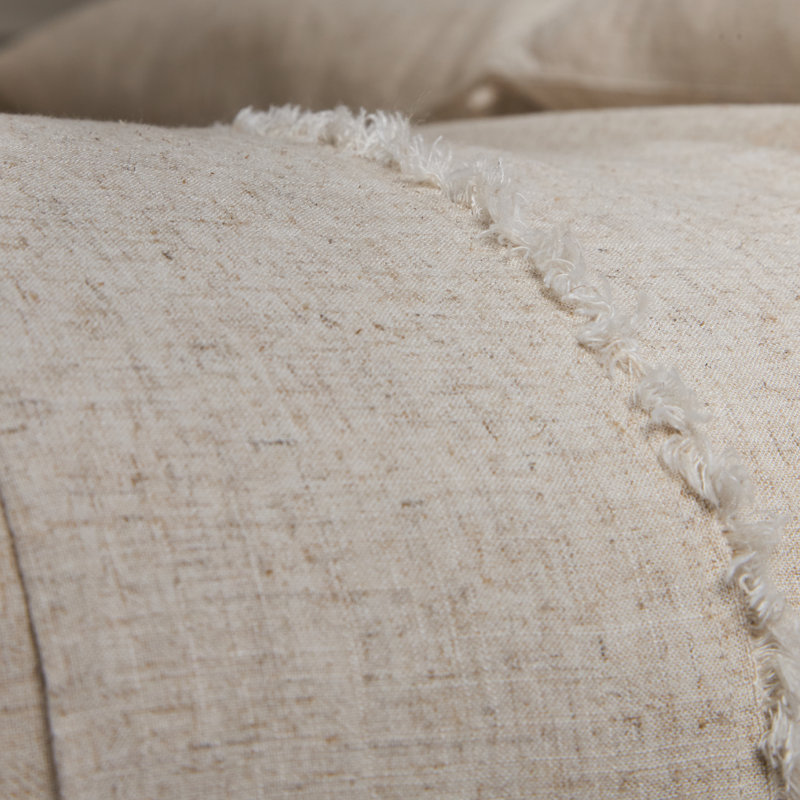 REMI - RAYON FROM BAMBOO / LINEN SHEET SET - (FITTED, FLAT, PAIR OF ST/Q PC), Twin Sheet Set with 1 Pillowcase, Natural