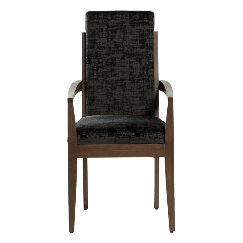 Upholstered Arm Chair, Black