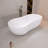 67" Freestanding Soaking Solid Surface Bathtub
