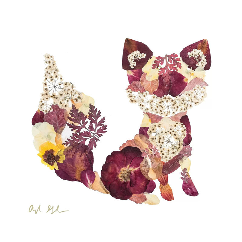 Fox - Brown by Oxeye Floral Co - Wrapped Canvas Gallery-Wrapped Canvas Giclée, 30.48 cm H x 30.48 cm W