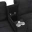 Canapé modulaire moderne en forme de U de 116,9 po Canapé rembourré en velours côtelé avec repose-pieds, porte-gobelets et ports USB pour le salon, noir-2034556327