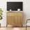 Meuble télé 31,5 po avec portes, meuble télé avec tablette et meuble télé Union Rustic