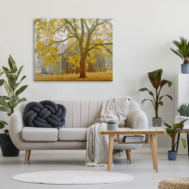 Rustic Cabin Autumn Foliage sur toile, H 36 po x l 48 po x P 1,5 po