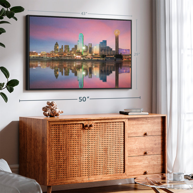 Impression sur toile «Amazing Dallas Skyline», H 29 po x l 43 po