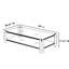 Table basse en acier inoxydable doré avec tablettes en verre trempé, style moderne pour le salon de bureau à domicile, rangement pratique sur le dessus, bureau de pièce, finition, facile à assembler-1900955108