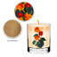 Fire Fire - Ensemble de bougies et sous-verres orange cannelle