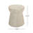 Outdoor Travertine Concrete Side Table