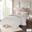 Grey Cotton Chenille Medallion Comforter King/ King Fashionable