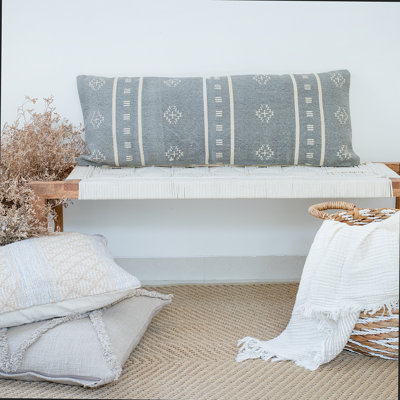 Housse et insert de coussin rectangulaire en coton Orson